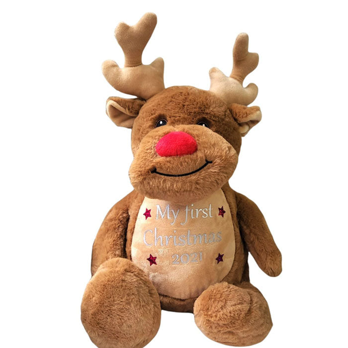 Personalised Christmas Reindeer | First Christmas teddy | Christmas Gift | Bear | Your Name Teddy |